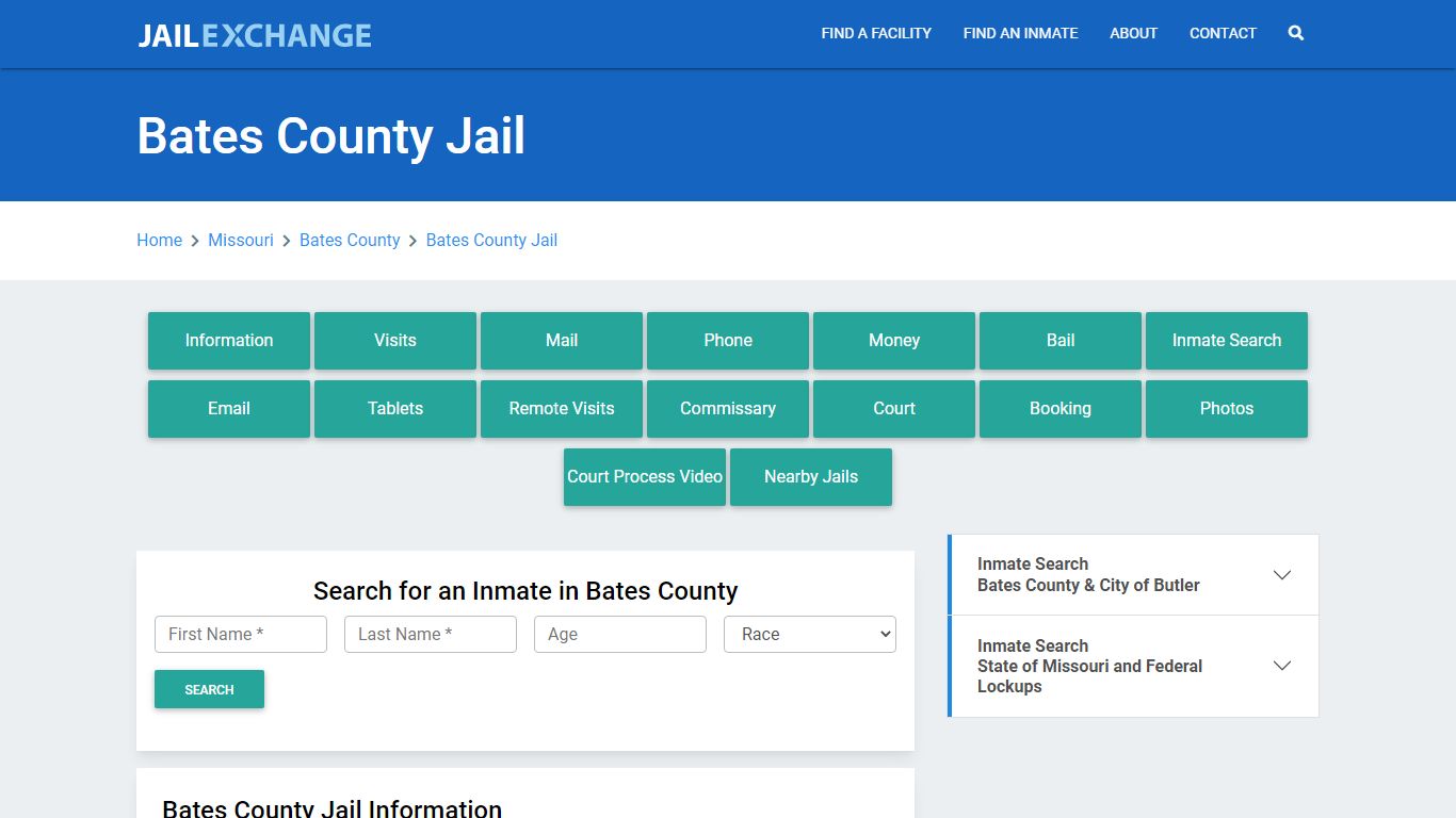 Bates County Jail Roster Lookup, MO, Inmate Search